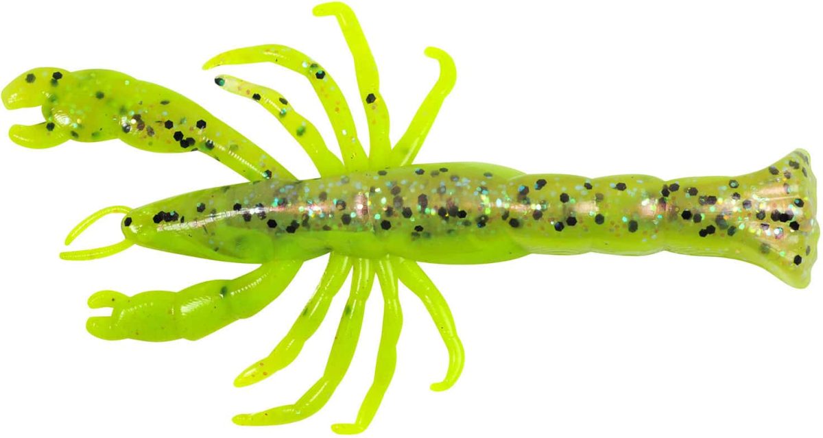 Berkley Gulp! GSSGSHR3 Ghost Shrimp Chartreuse Belly - GSSGSHR3 Chartreuse Belly