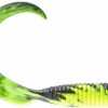 Berkley Gulp! Saltwater Grub - 6 in. - Black Chartreuse Fuze