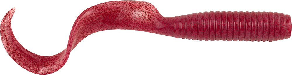 Berkley Gulp! Saltwater Grub - 6 in. - Clear Red Fleck