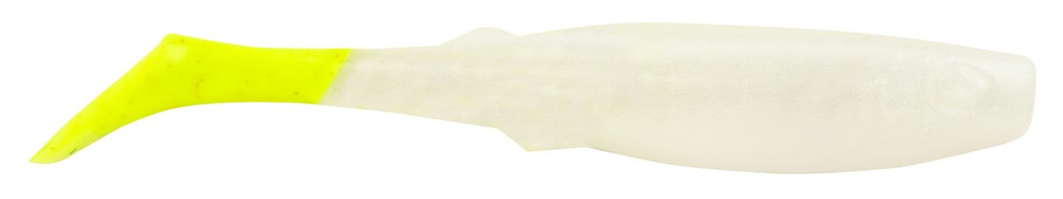 Berkley Gulp! Saltwater Paddleshad - 5in - Pint - Pearl White/Chartreuse