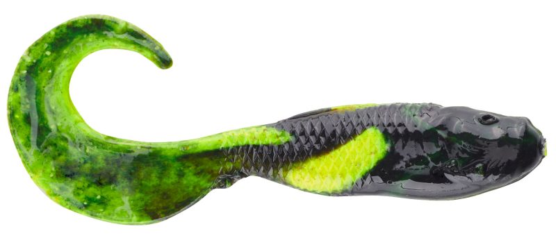 Berkley Gulp! Saltwater Swimming Mullet - 4in - Black Chartreuse Fuze