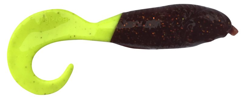 Berkley Gulp! Saltwater Swimming Mullet - 4in - Root Beer/Chartreuse