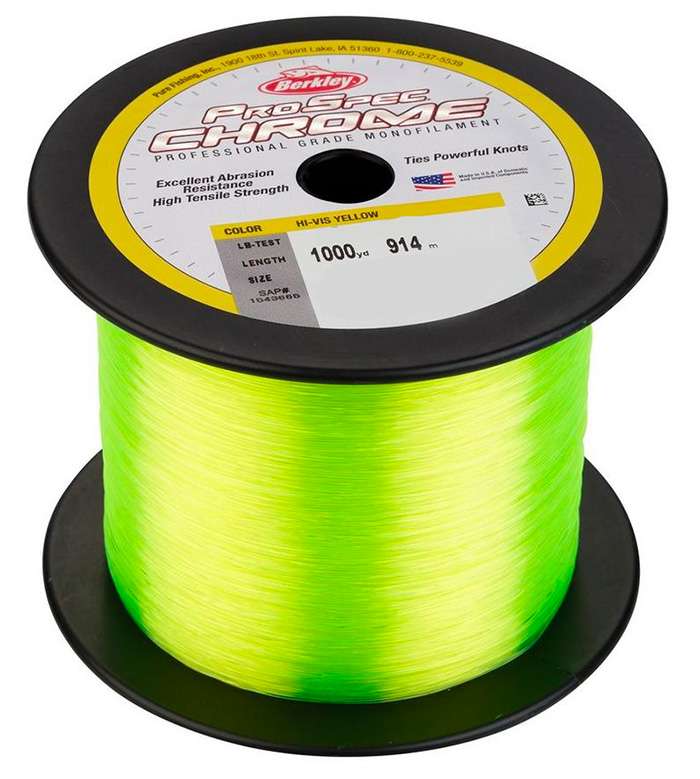 Berkley ProSpec Chrome - 1000 yd. - Hi-Vis Yellow - 16 lb.