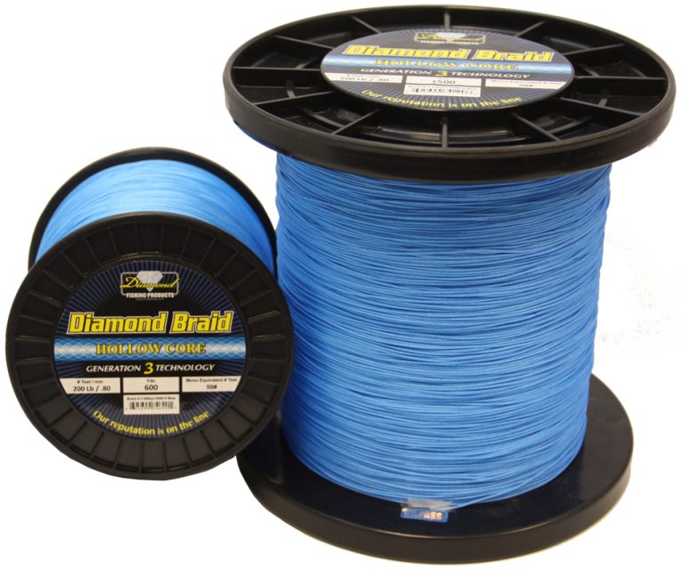 Diamond Braid Gen 3 Blue Hollow Core - 1500yds - 100lb