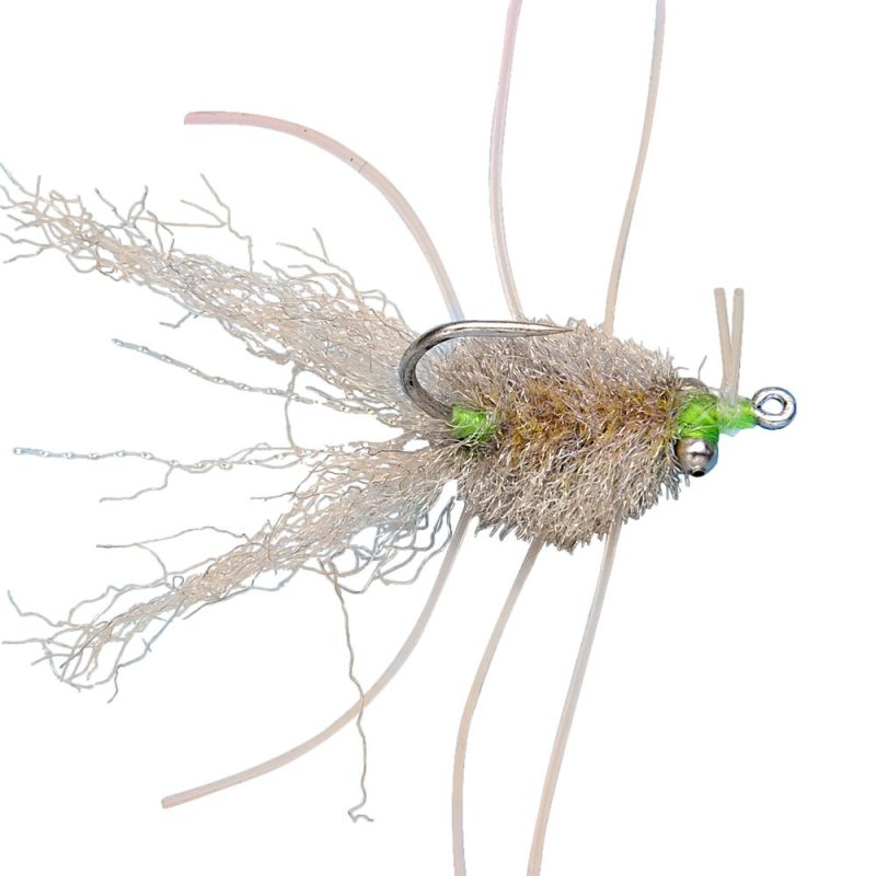 Enrico Puglisi Micro Crab Saltwater Fly w/ Bead Chain Eye - #8wg Sand