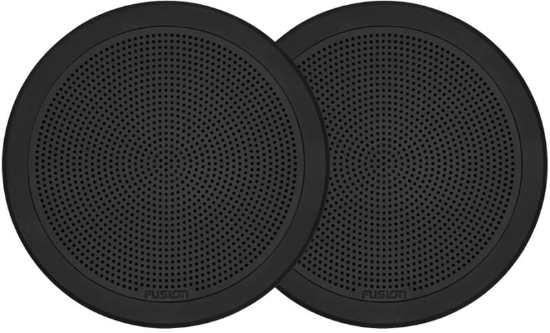 Fusion FM Series 6.5in 120W Flush Mount Round Speakers - Black Grill