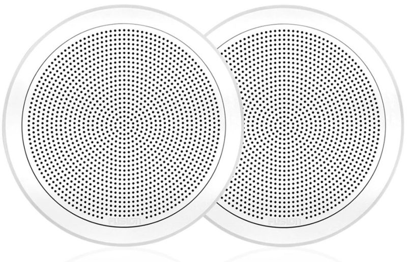 Fusion FM Series 6.5in 120W Flush Mount Round Speakers - White Grill