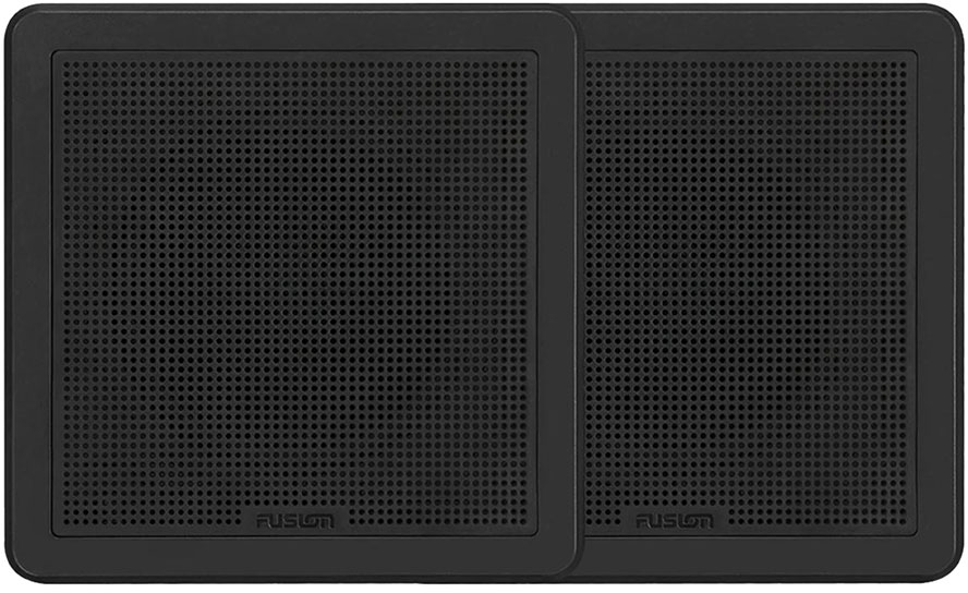 Fusion FM Series 6.5in 120W Flush Mount Square Speakers - Black Grill