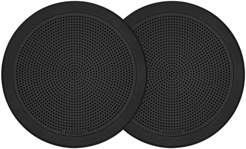 Fusion FM Series 7.7in 200W Flush Mount Round Speakers - Black Grill