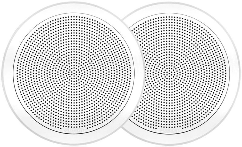 Fusion FM Series 7.7in 200W Flush Mount Round Speakers - White Grill