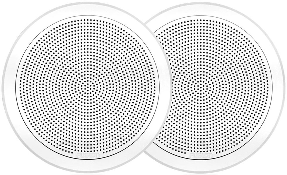 Fusion FM Series 7.7in 200W Flush Mount Round Speakers - White Grill