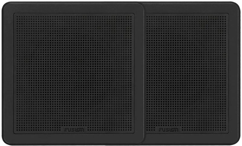 Fusion FM Series 7.7in 200W Flush Mount Square Speakers - Black Grill