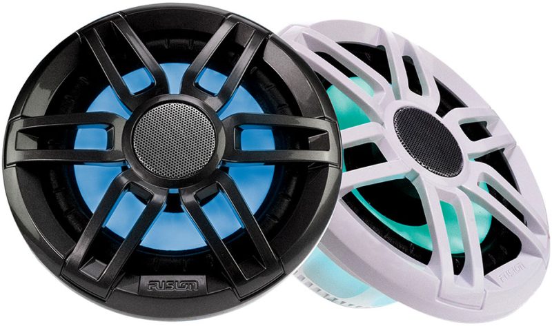 Fusion XS Series 7.7in 240W Sports Speakers - Grey & White Grills