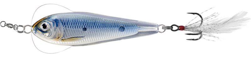 LIVETARGET Flutter Sardine Jigging Spoon - 3in - Silver/Blue