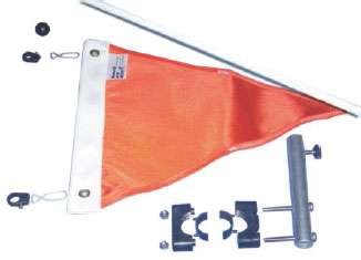 Monarch 12" Triangular Ski Flag with Rod and Mount