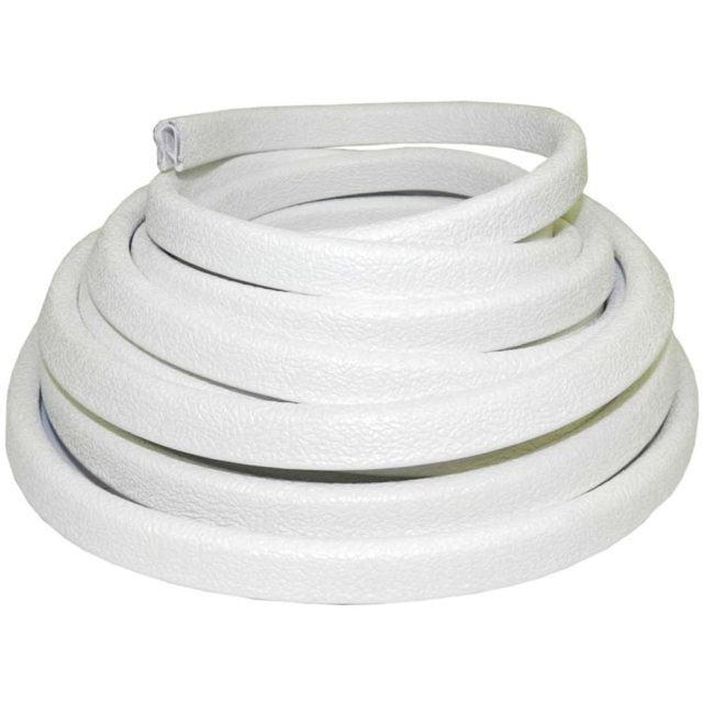 TACO Flexible Vinyl Trim - 1/2" Opening x 5/8"W x 25'L - White