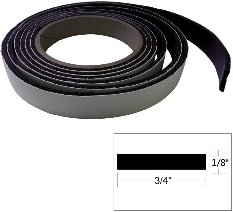 TACO Hatch Tape - 8'L x 1/8"H x 3/4"W - Black