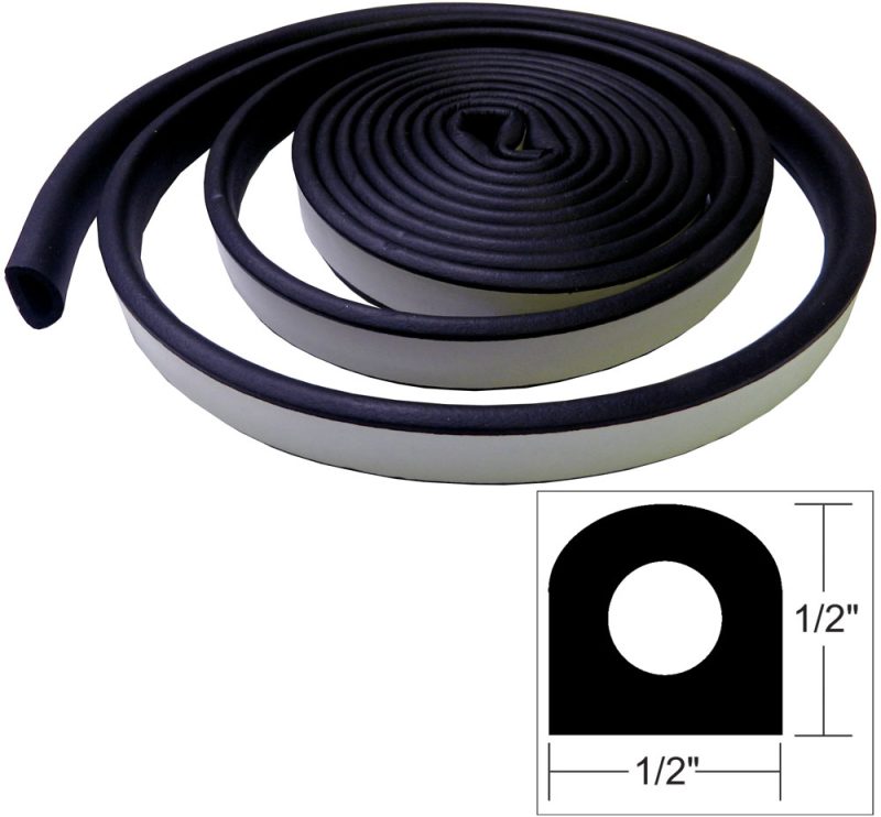 TACO Weather Seal - 10'L x 1/2"W x 1/2"H - Black