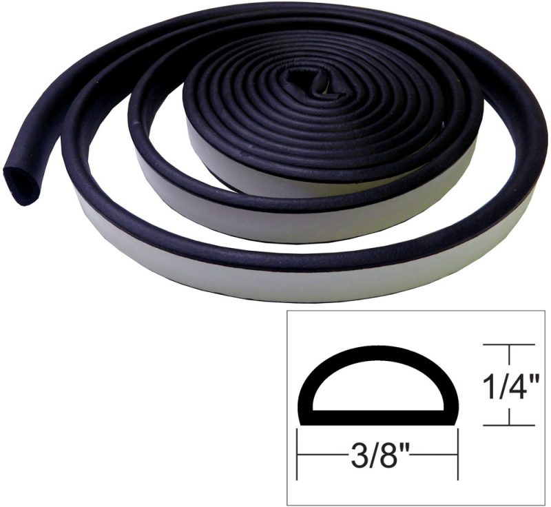 TACO Weather Seal - 10'L x 1/4"H x 3/8"W - Black