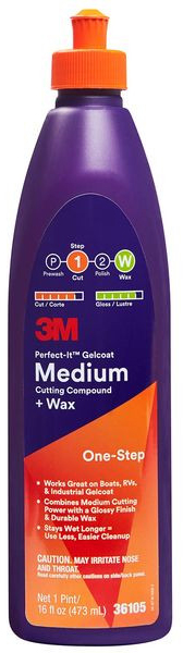 3M Perfect-It Gelcoat Medium Cutting Compound + Wax