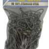 AFW 320Lb. 50pk Stainless Steel Snap Swivels Black - FTSS320B/50