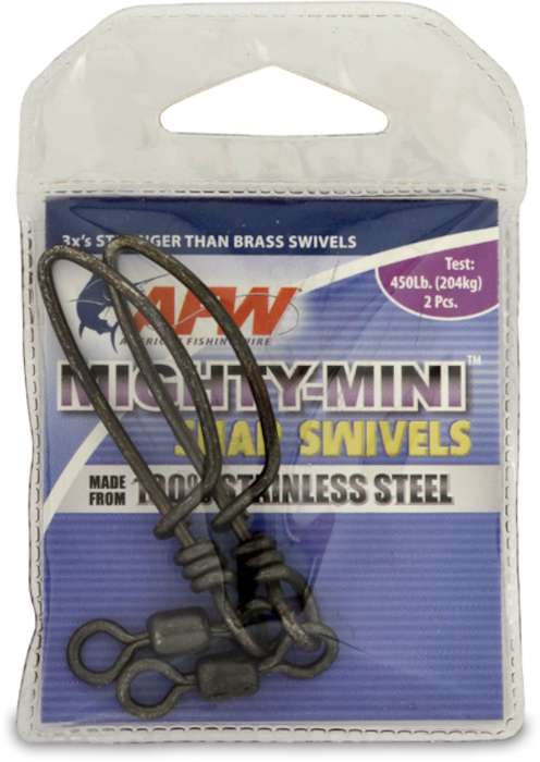 AFW 450Lb. 2pk Stainless Steel Snap Swivels Black - FTSS450B-A