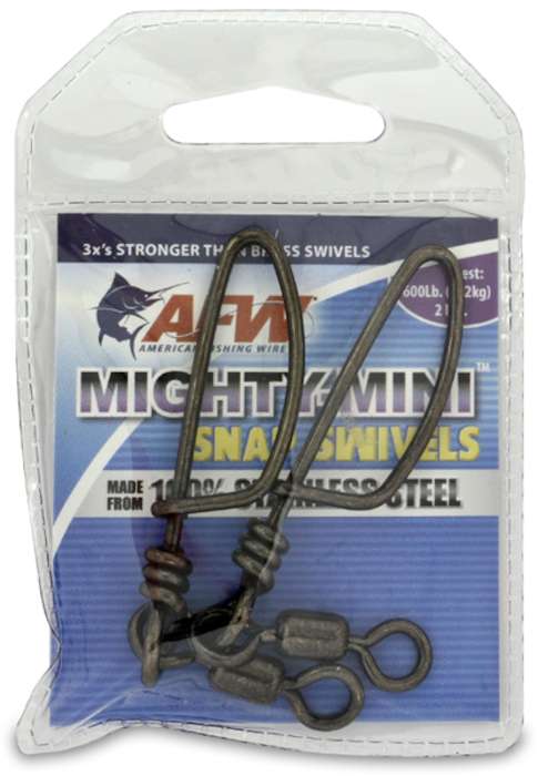 AFW 600Lb. 2pk Stainless Steel Snap Swivels Black - FTSS600B-A