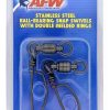 AFW Size #7 400lb SS Ball Bearing Snap Swivels, 2pc - FTV400B-A