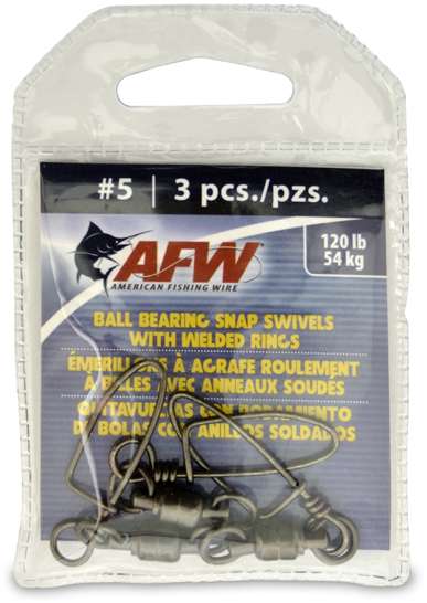 AFW Solid Brass Ball Bearing Snap Swivels - FTBB120B-A