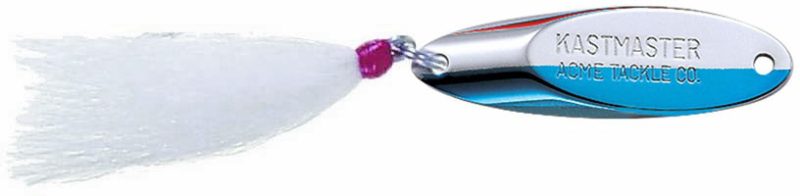 Acme Kastmaster 2oz Chrome/Neon Blue Single Bucktail Hook - SW131-CHNB