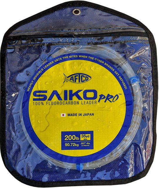 Aftco Saiko Pro Fluorocarbon Leader - Clear - 100lb - 35yds