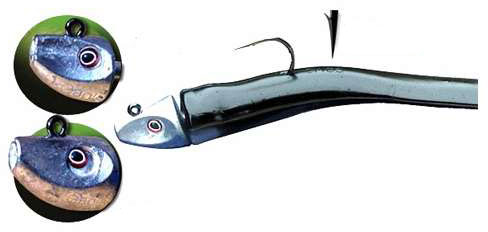 Al Gags EEL15 Whip-It Eel Lure 8in 09 Olive Cream - EEL15 09 Olive Cream