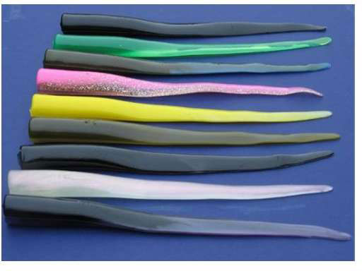 Al Gags Whip-It Eel Lures Replacement Tails 10in 06 Pink Silver
