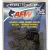 American Fishing Wire #10F8 Double Barrel Sleeves Black 50pc - J10F8B-B