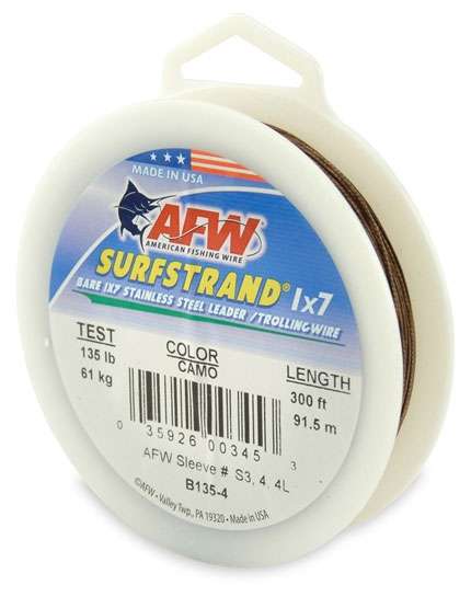 American Fishing Wire 135 Surfstrand Leader Wire Camo 300' - B135-4