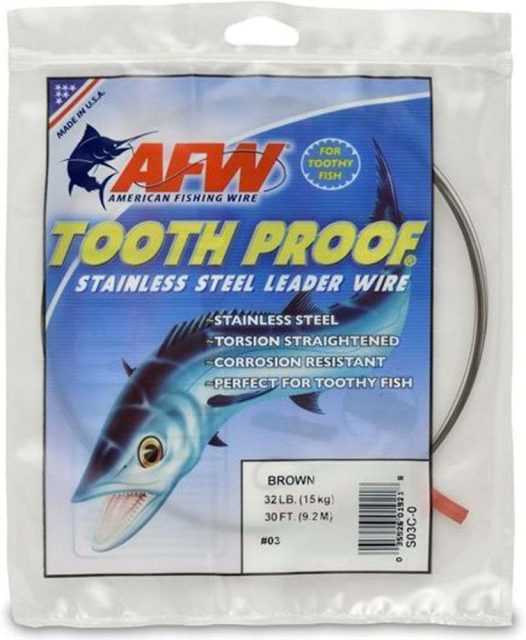 American Fishing Wire #3 ToothProof SS Leader Wire - S03C-0