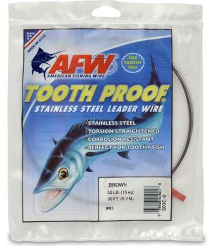 American Fishing Wire #4 Toothproof SS Leader Wire - S04C-0