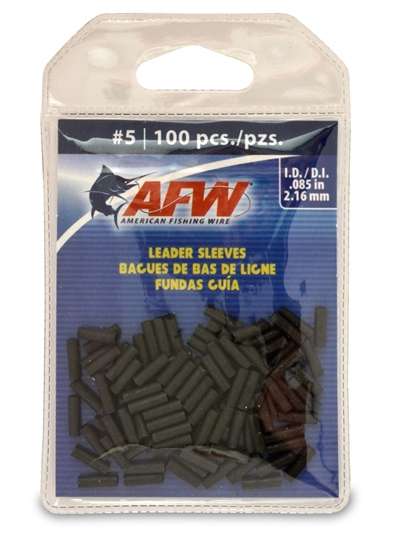 American Fishing Wire #5 Single Barrel Sleeves Black 100pc - J05B-B