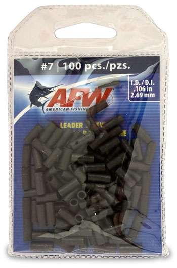 American Fishing Wire #7 Single Barrel Sleeves Black 100pc - J07B-B