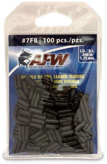 American Fishing Wire #7F8 Double Barrel Sleeves Black 100pc - J07F8B-B