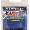 American Fishing Wire J01B-B #1 Single Barrel Sleeves Black 100pc