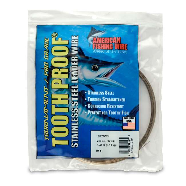 American Fishing Wire S14C.25 14 Toothproof Leader Wire