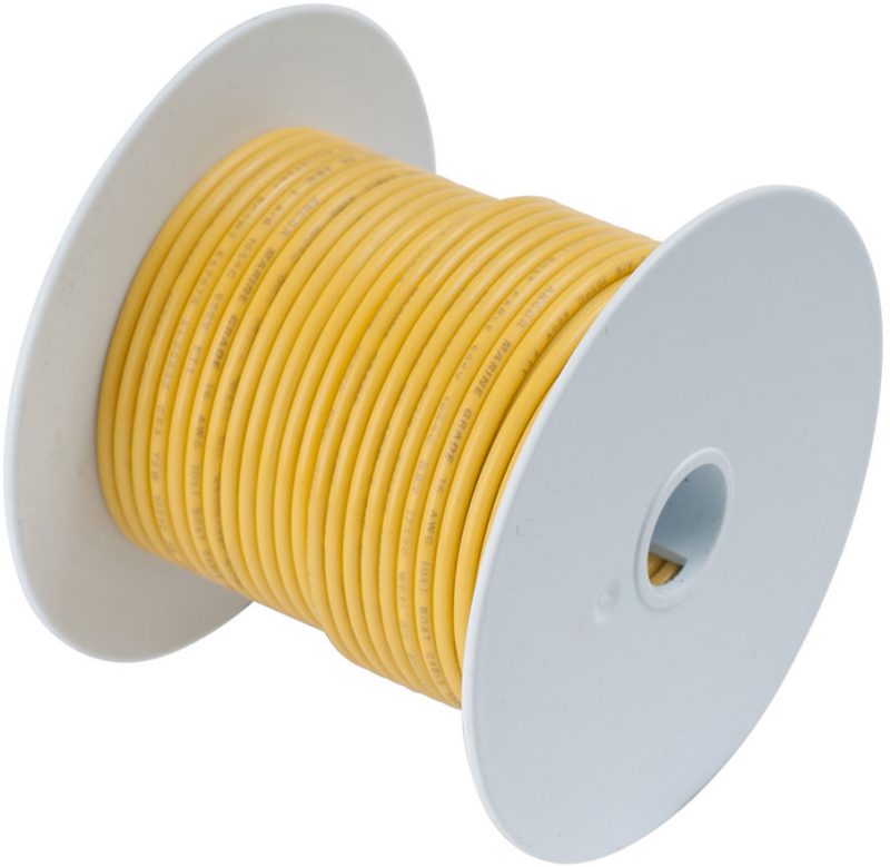 Ancor 1/0 AWG Tinned Copper Wire Battery Cable - Yellow - 50 ft.