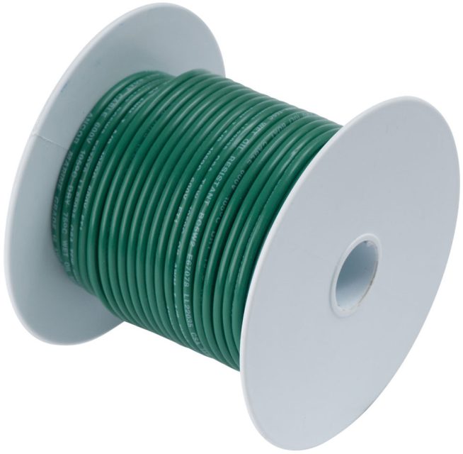 Ancor 14 AWG Tinned Copper Wire Primary Cable - Green - 100 ft.