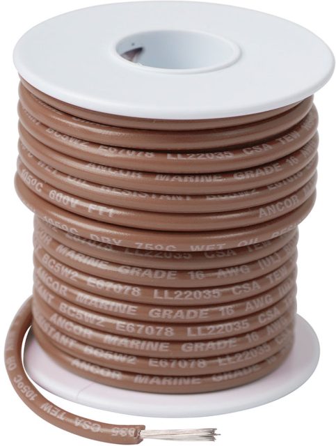Ancor 14 AWG Tinned Copper Wire Primary Cable - Tan - 100 ft.