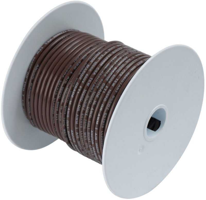 Ancor 18 AWG Tinned Copper Wire Primary Cable - Brown - 500 ft.