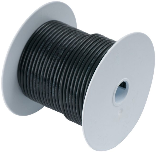 Ancor 6 AWG Tinned Copper Wire Battery Cable - Black - 250 ft.