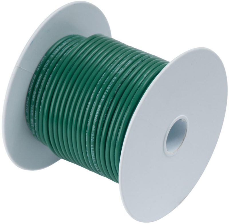 Ancor 8 AWG Tinned Copper Wire Primary Cable - Green - 50 ft.