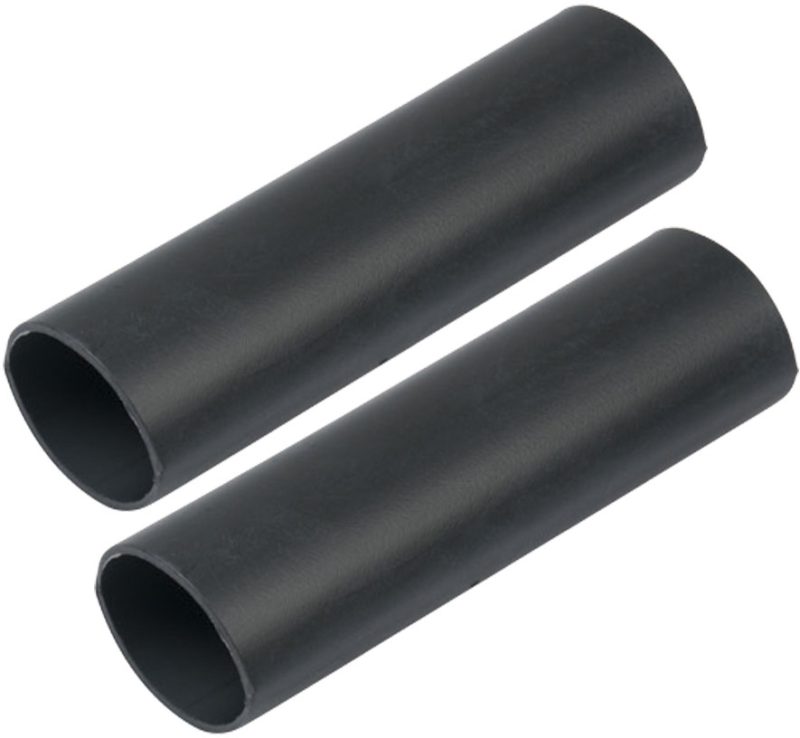 Ancor Heavy Wall Heat Shrink Tubing - 1" x 12" - 2 Pack - Black