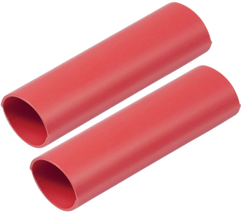 Ancor Heavy Wall Heat Shrink Tubing - 1" x 12" - 2 Pack - Red